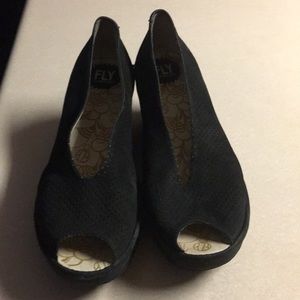 Fly London Peep Toe Wedges Size 42